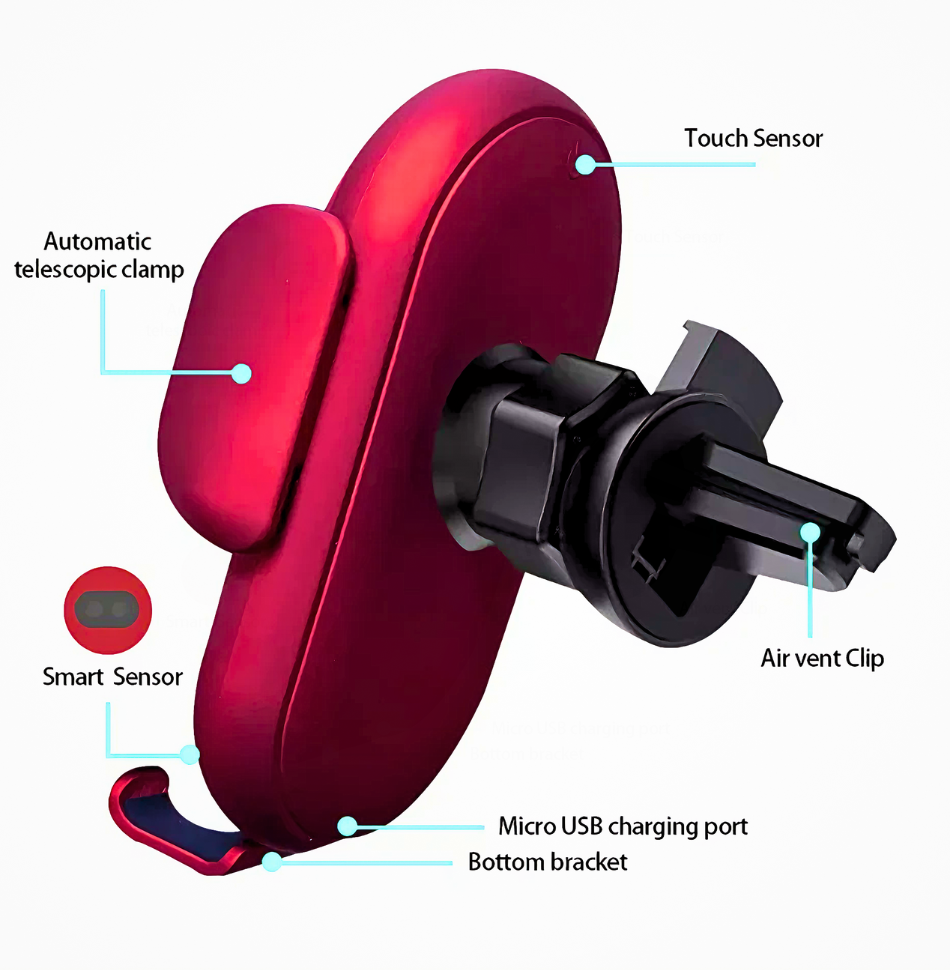 Car phone holder with charging function