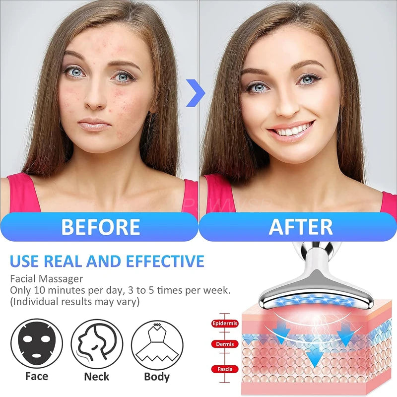 Facial massager against wrinkles