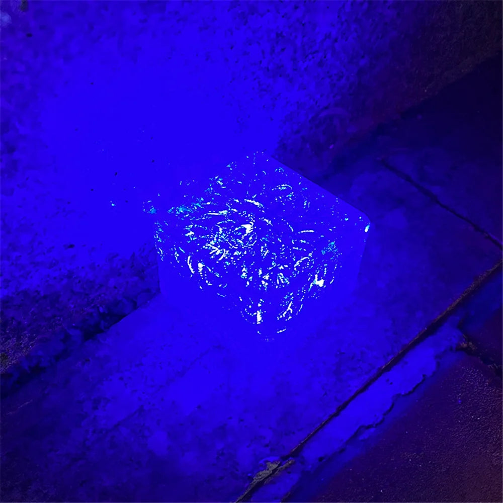 Solar ice cube LED light