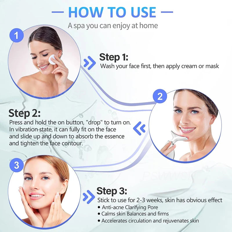 Facial massager against wrinkles