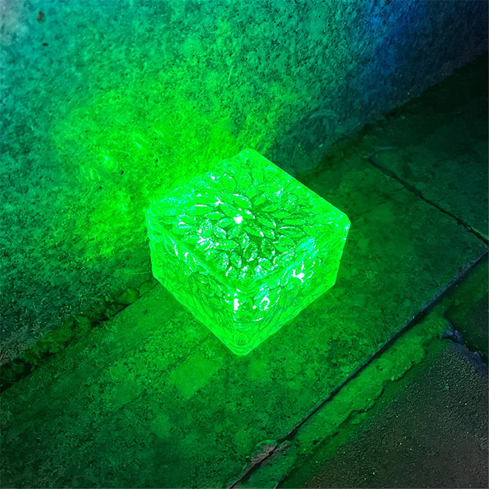 Solar ice cube LED light