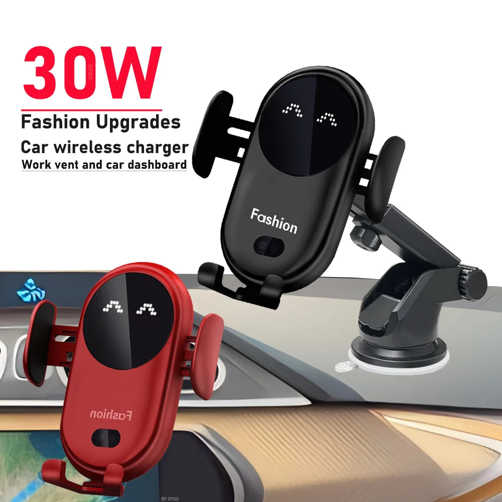 Car phone holder with charging function