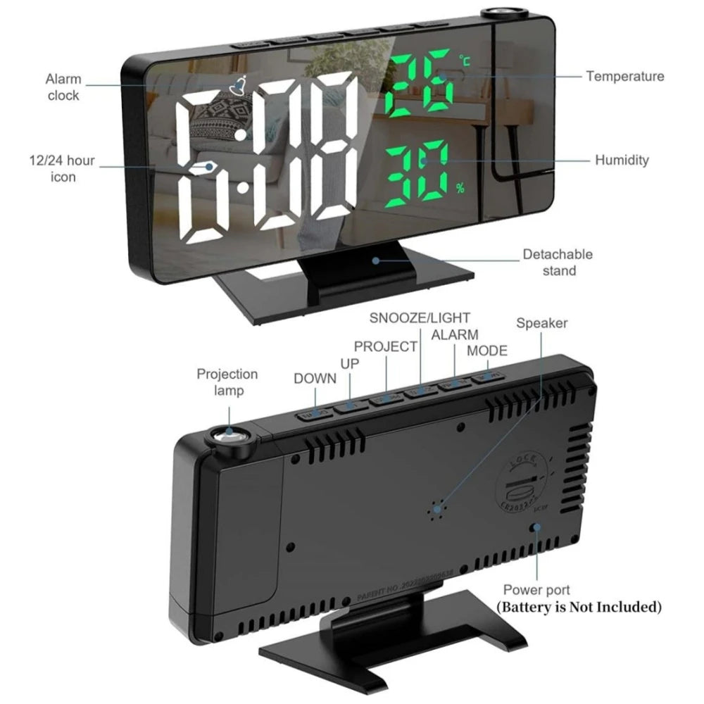 Projection alarm clock